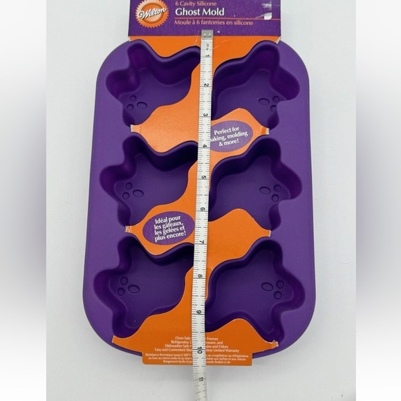 Wilton Ghost Non Stick Silicone Mold 6 cavity cupcake chocolate ice jello soap - Picture 3 of 4